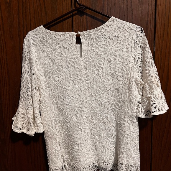 Nanette Lepore White Lace Blouse - Picture 2 of 5